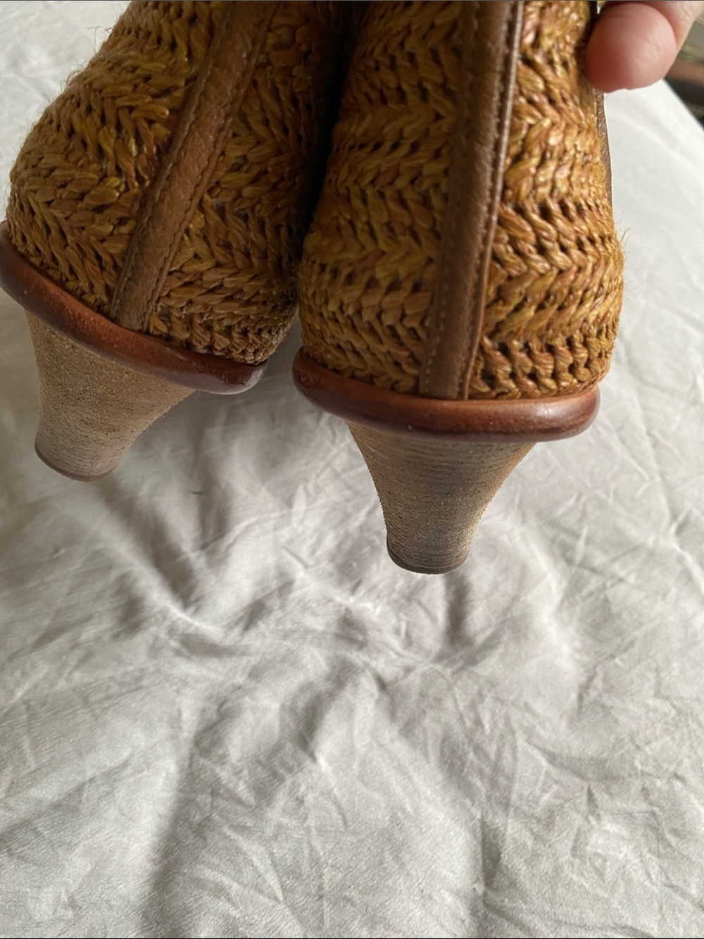 Matt Bernson Woven khaki Tan Ankle Booties - Picture 4 of 8